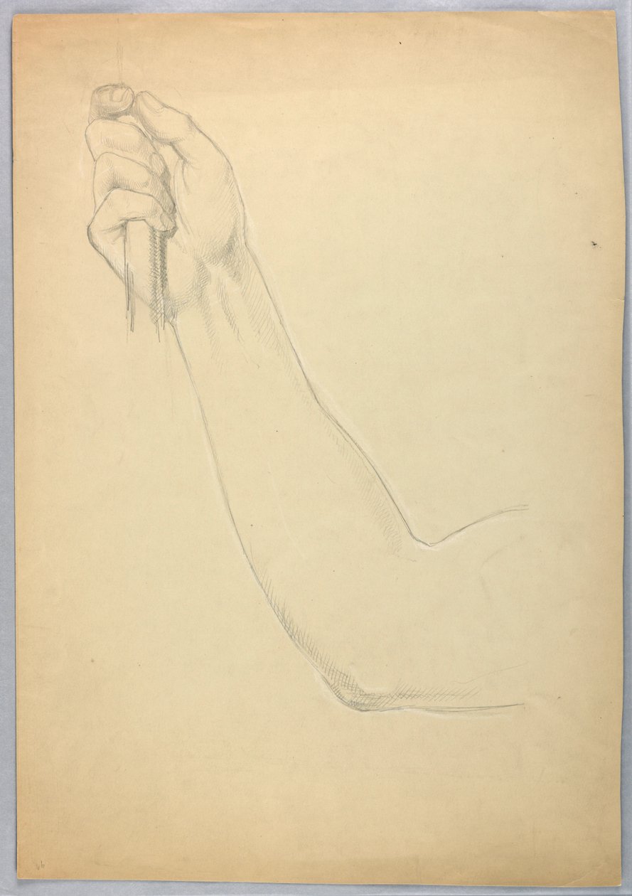 Study of Right Arm for Christiana and Her Family Passing through the Valley of the Shadow of Death by Daniel Huntington