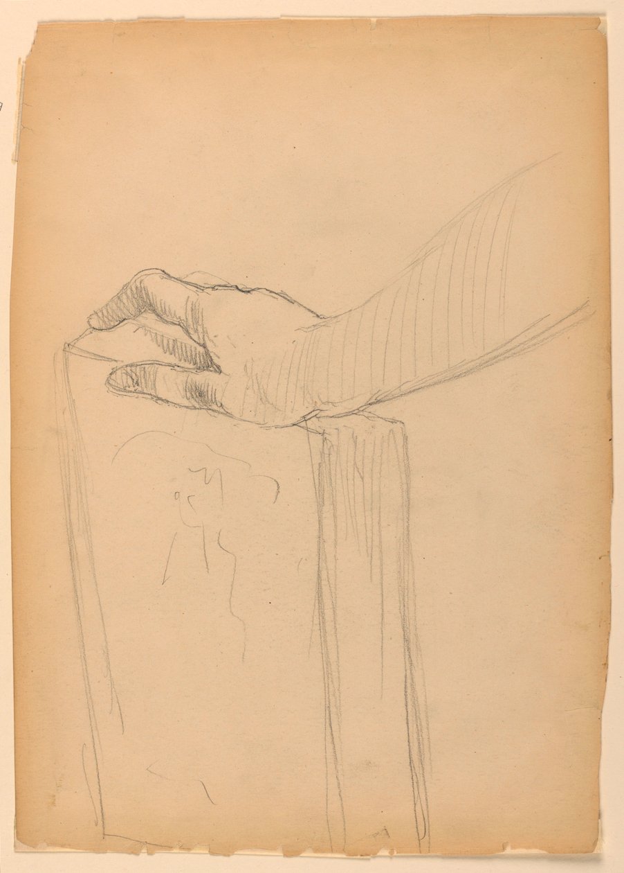 Study of Right Hand on a Book by Daniel Huntington