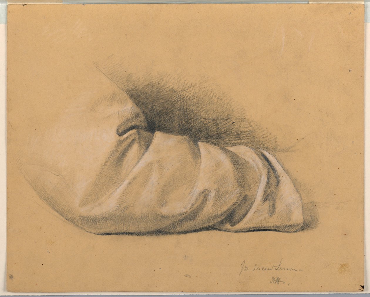 Study of Sleeve for "Sacred Lesson" by Daniel Huntington
