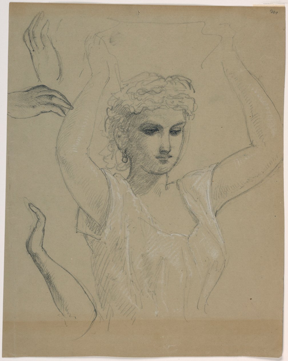 Woman With Hands Raised by Daniel Huntington
