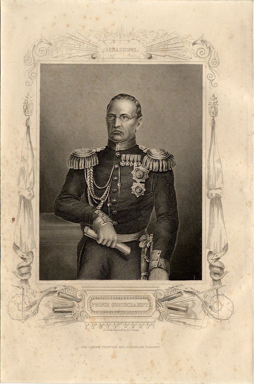 Portrait of Prince Mikhail Dmitrievich Gorchakov 1795-1861, 1856 by Daniel John Pound