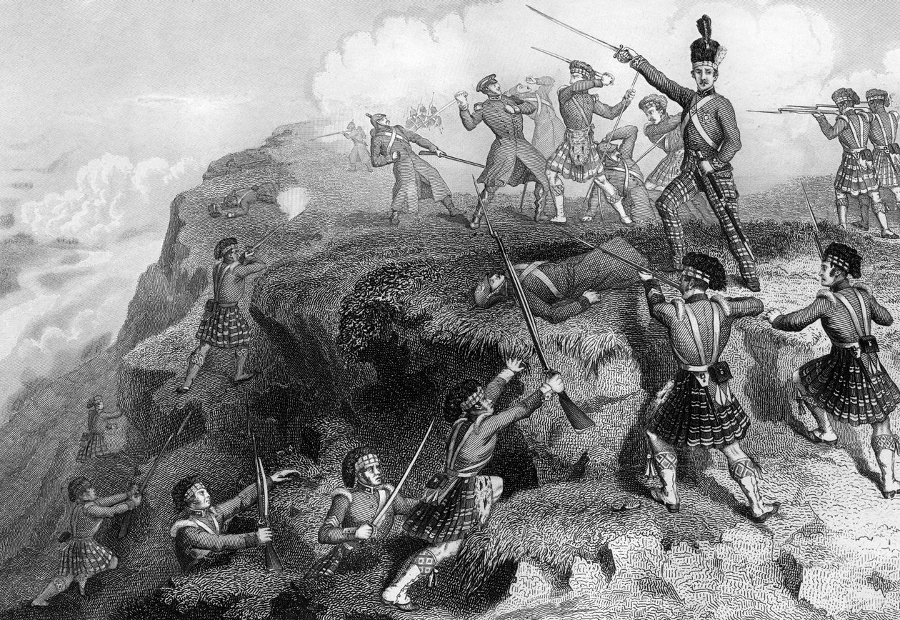The Highlanders Attacking the Russian Redoubt, Battle of the Alma by Daniel John Pound