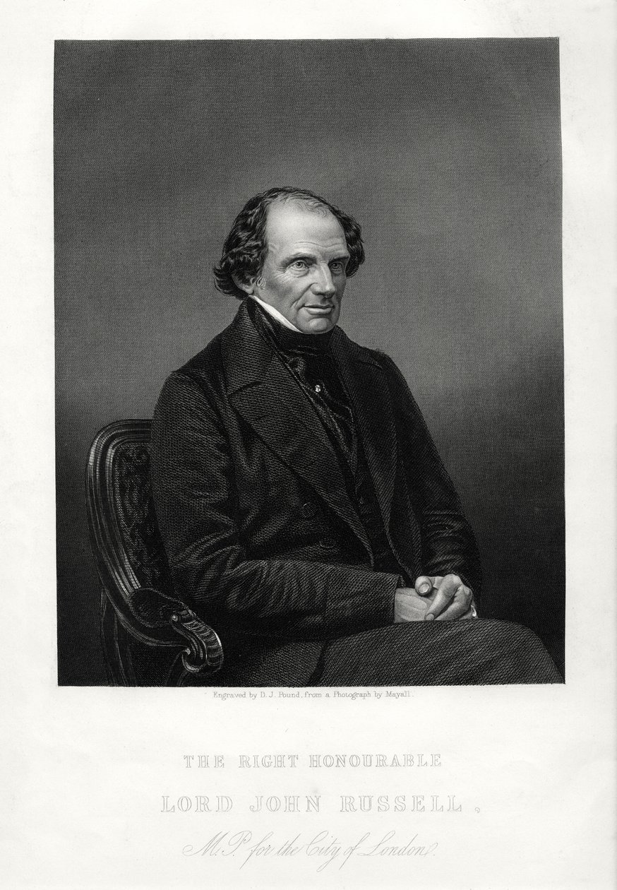 The Right Honourable John Russell, 1st Earl Russell, British Liberal Statesman by Daniel John Pound