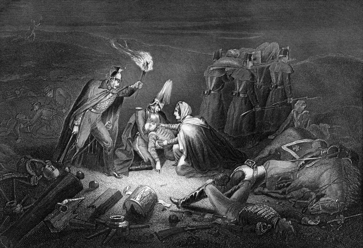 The battlefield of the Alma, night after the battle by Daniel John Pound