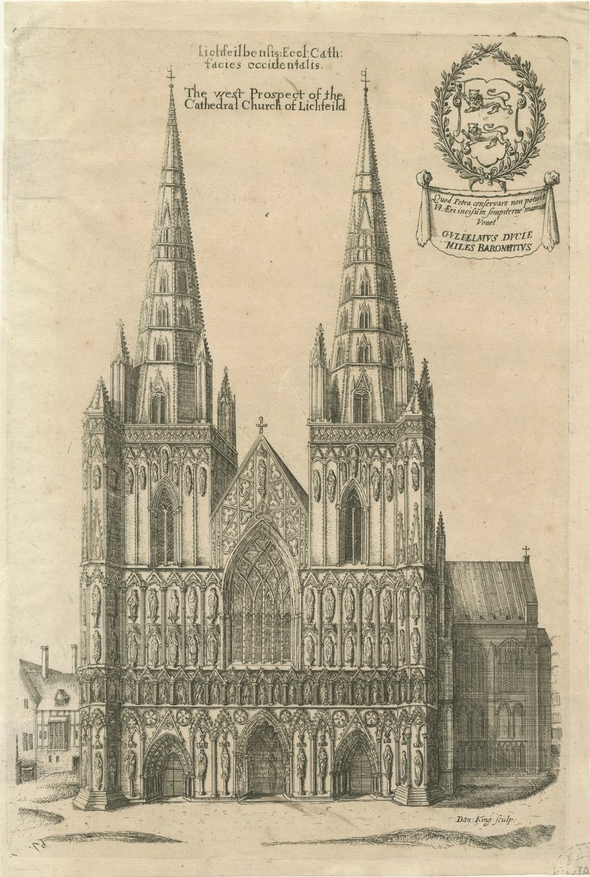Lichfield Cathedral - West Front by Daniel King