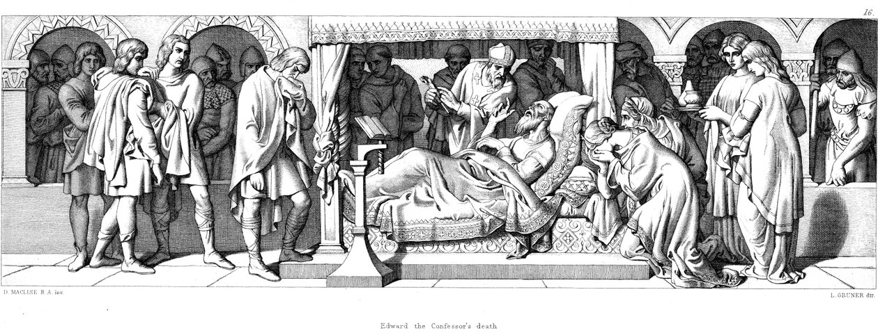 Death of Edward the Confessor, 1042 1866 by Daniel Maclise