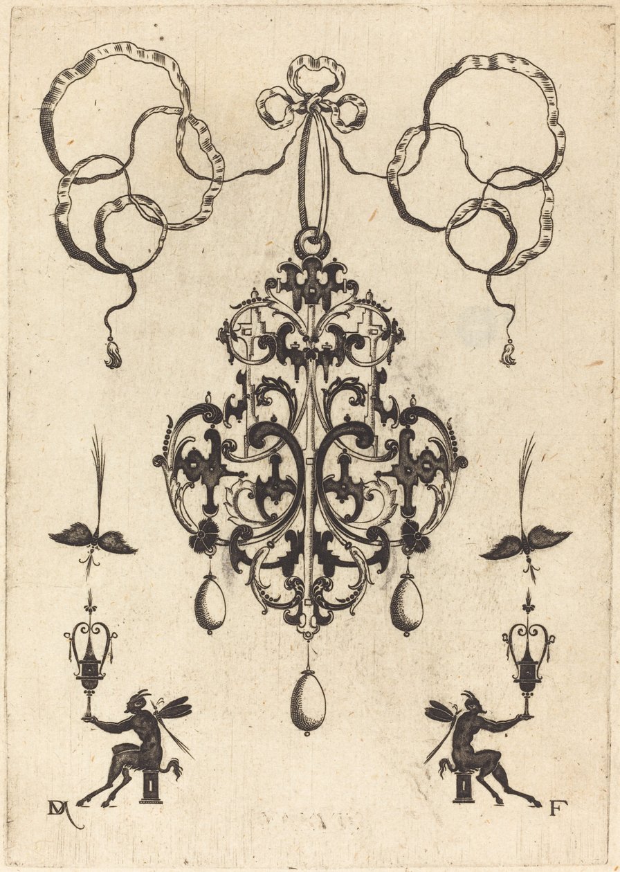Large Pendant, Lower Left and Right Two Winged 