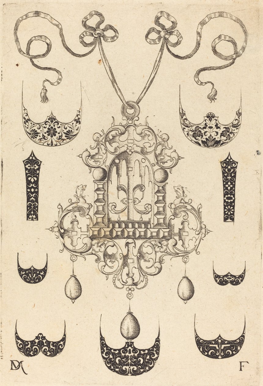 Pendant Surrounded by Seven Shields and Two Ornamental Bands by Daniel Mignot