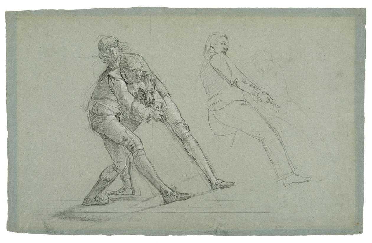 Study for The Siege of Gibraltar (Study of Figures Pulling on a Rope), 1785-1786 by Daniel Mytens
