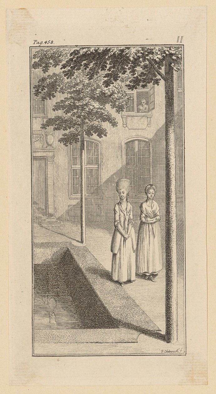 Alexander Observes Tine from the Window by Daniel Nikolaus Chodowiecki