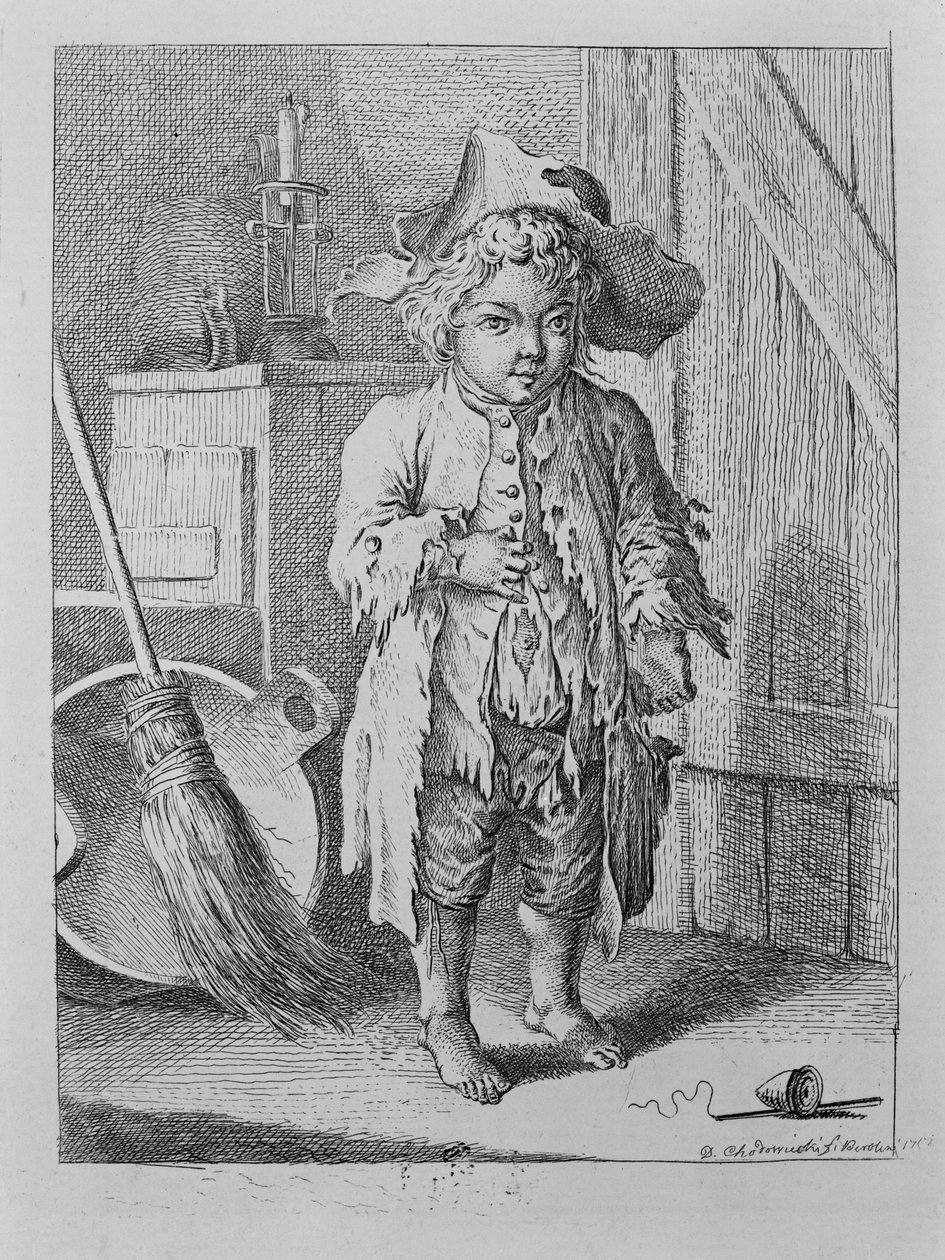 Beggar Boy at the Gateway by Daniel Nikolaus Chodowiecki