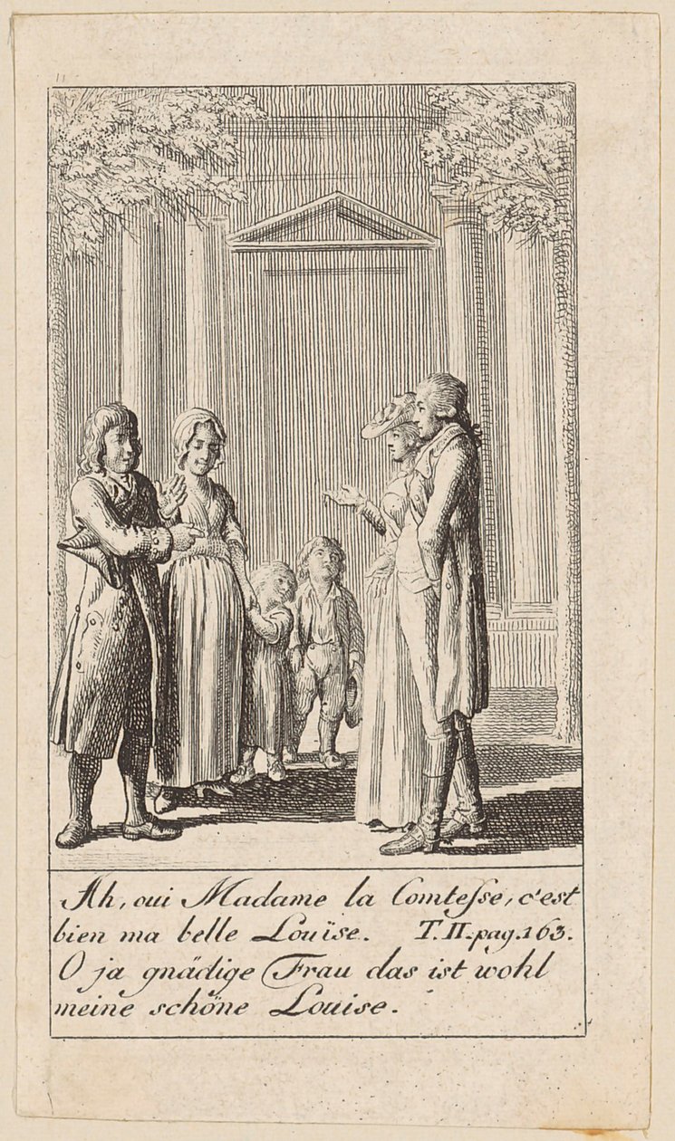 Plate 11 for "Karoline von Lichtfield" by Daniel Nikolaus Chodowiecki