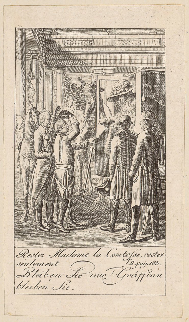 Plate 12 to "Karoline von Lichtfield" by Daniel Nikolaus Chodowiecki