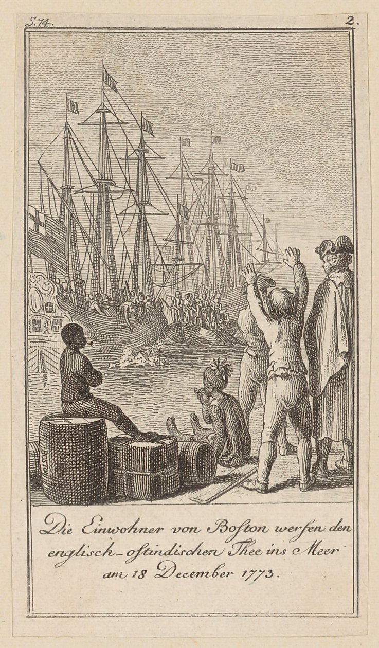 Sheet 2 of the series for the essay “The History of the Revolution of North America”, by M. C. Sprengel. by Daniel Nikolaus Chodowiecki