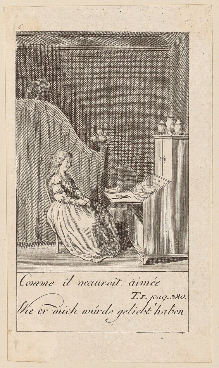 Plate 5 to "Karoline von Lichtfield" by Daniel Nikolaus Chodowiecki