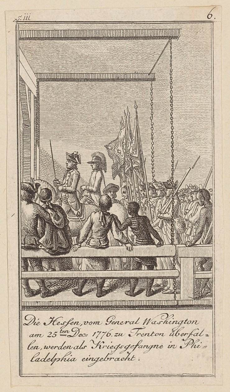 Sheet 6 from the series for the essay "The History of the Revolution of North America", by M. C. Sprengel. by Daniel Nikolaus Chodowiecki