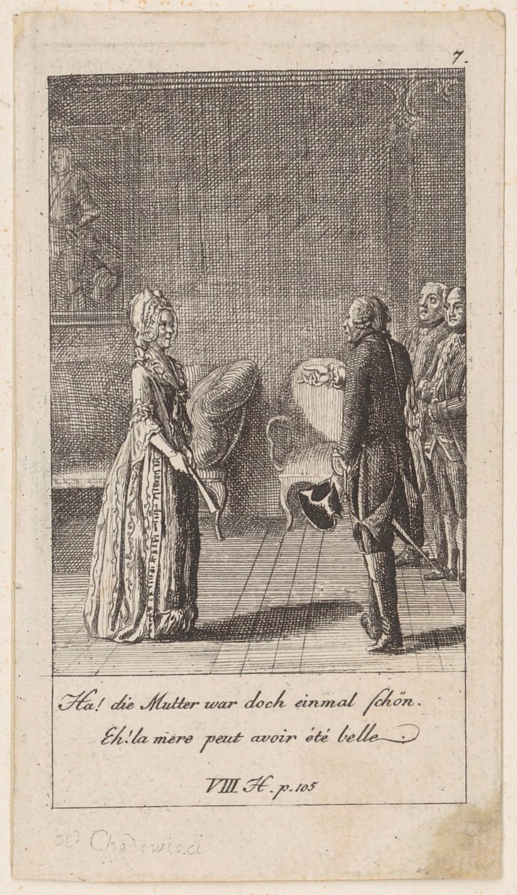 Sheet 7 to the "Anecdotes and Character Traits of Frederick the Second, King of Prussia" by Daniel Nikolaus Chodowiecki
