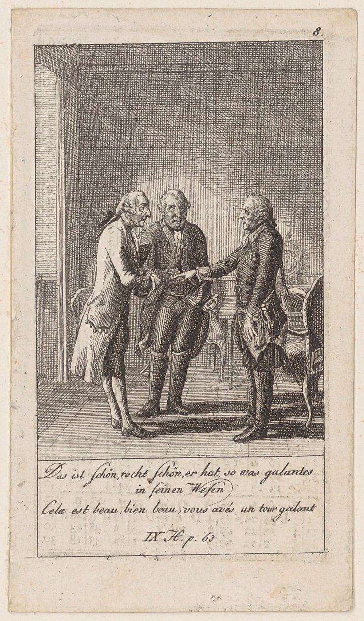 Sheet 8 to the "Anecdotes and Character Traits of Frederick the Second, King of Prussia" by Daniel Nikolaus Chodowiecki