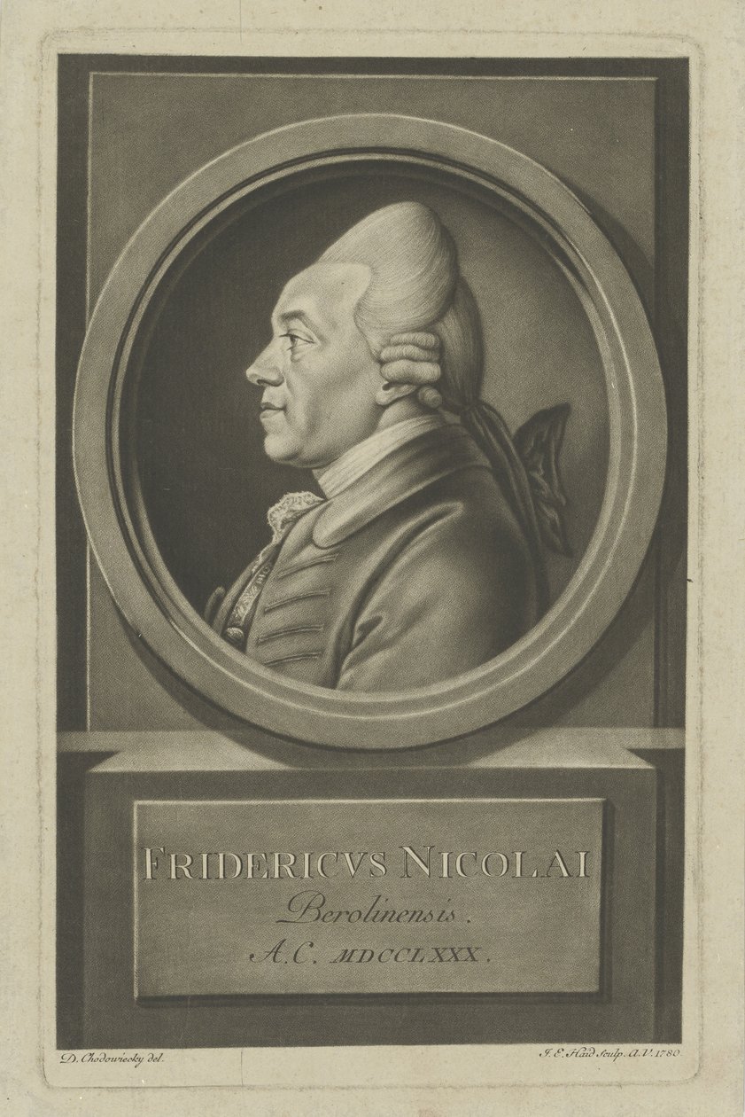 Christoph Friedrich Nicolai 1733-1811, 1780 by Daniel Nikolaus Chodowiecki