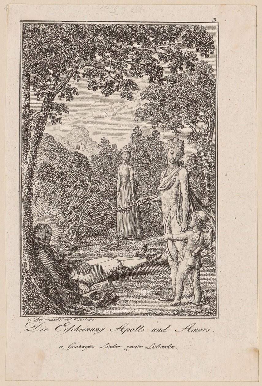 Appearance of Apollo and Amor by Daniel Nikolaus Chodowiecki