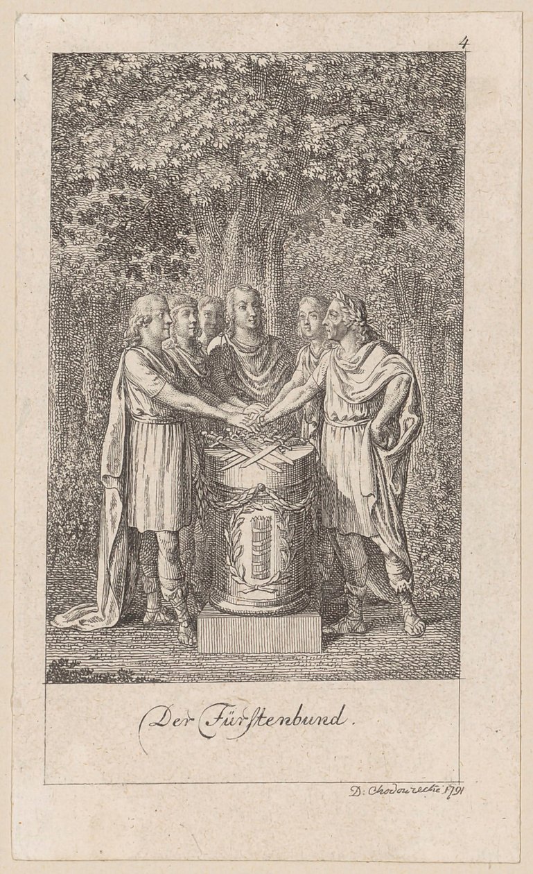 Fürstenbung, Sheet 4 of the Series "Six Great Events of the Penultimate Decade" by Daniel Nikolaus Chodowiecki