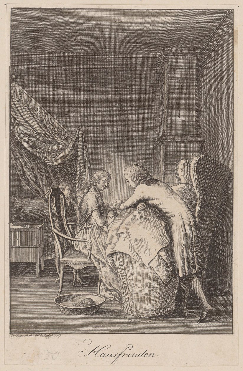 Domestic Joys [First Education] by Daniel Nikolaus Chodowiecki