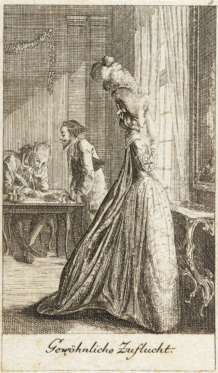 Illustration for “Life of a Badly Brought Up Young Lady” by Daniel Nikolaus Chodowiecki