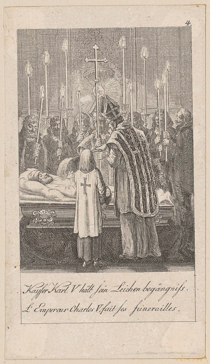 Emperor Charles V Holds His Funeral, Plate 4 from the Series 