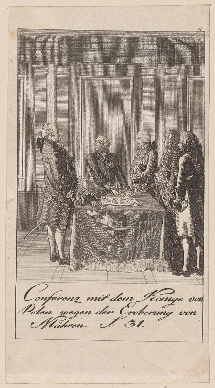 Conference with the King of Poland Regarding the Conquest of Moravia by Daniel Nikolaus Chodowiecki