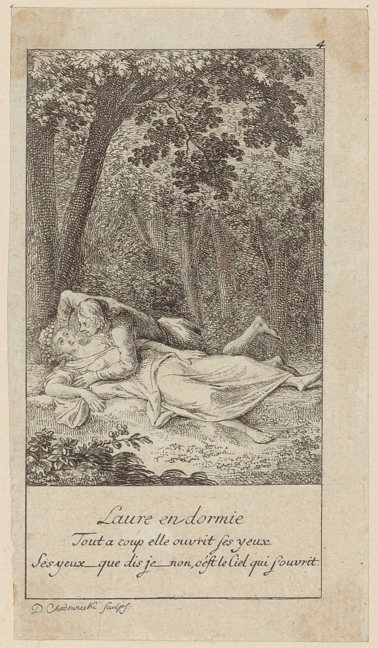 Laure Sleeping by Daniel Nikolaus Chodowiecki