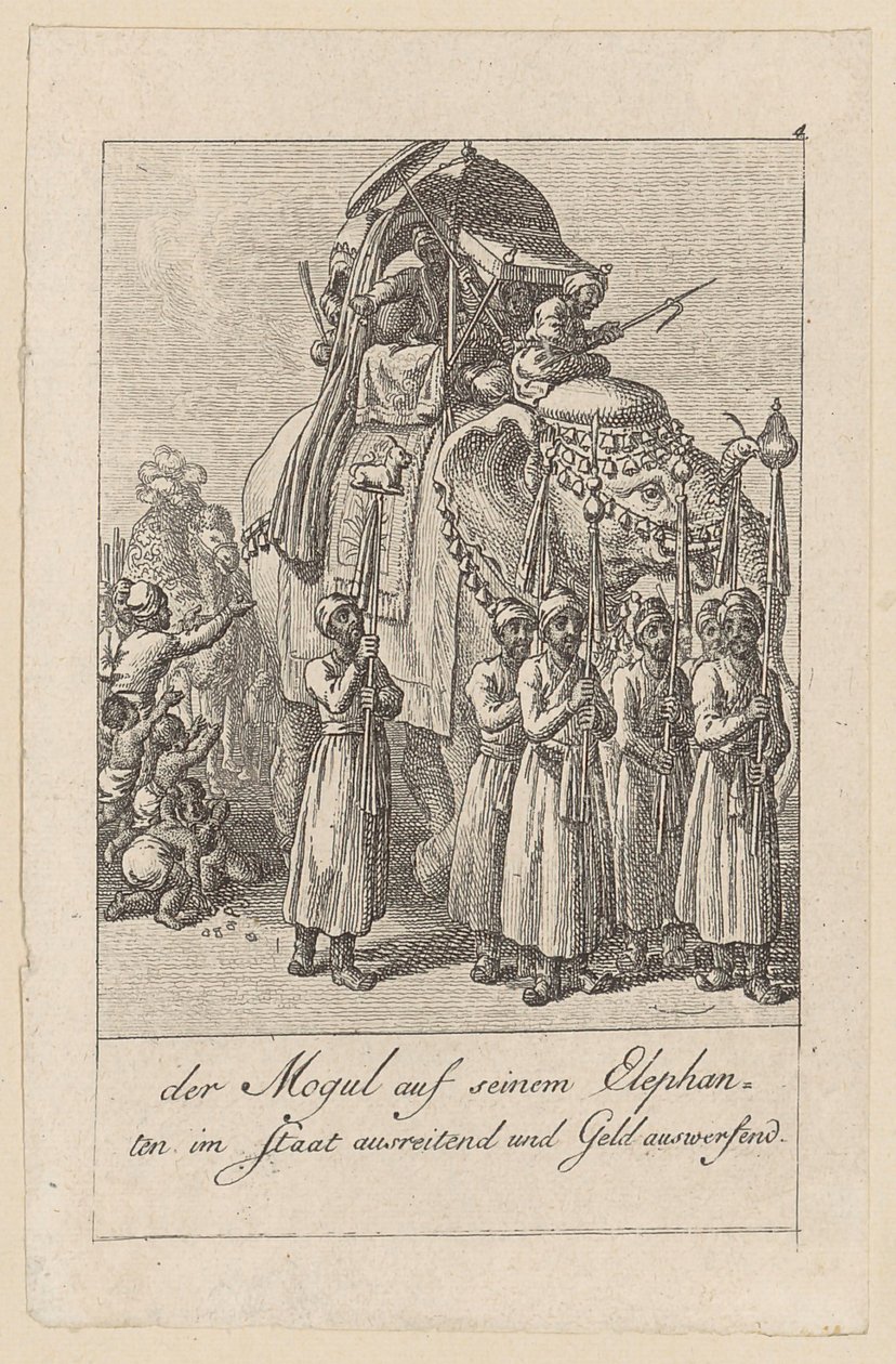 Mogul on His Elephant, Plate 4 from the Series 