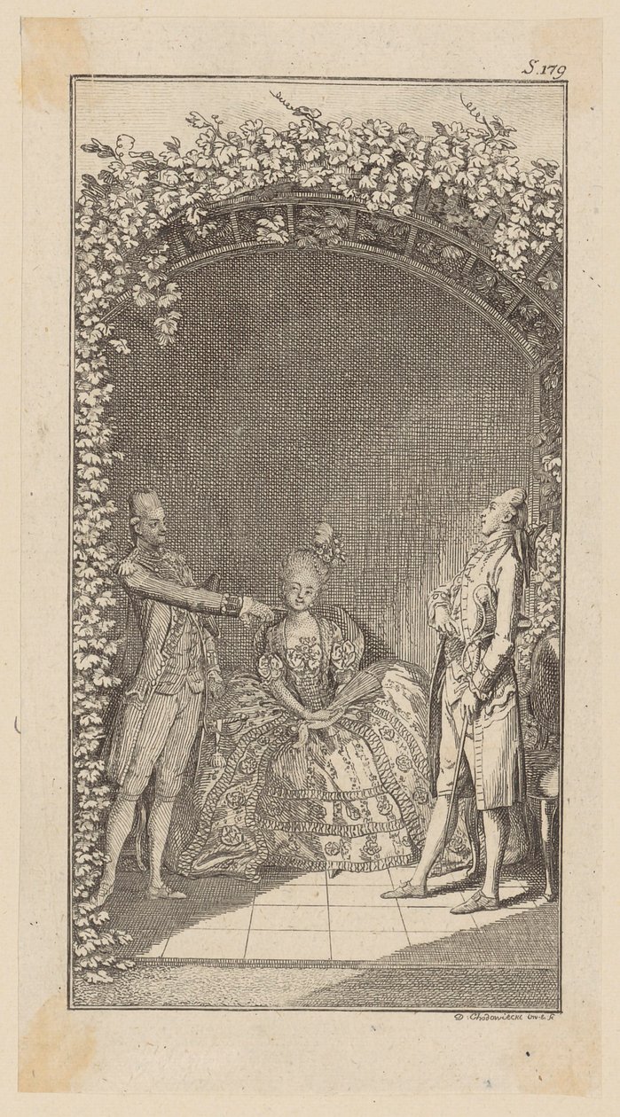 Colonel Insults Mr. von Säugling by Daniel Nikolaus Chodowiecki