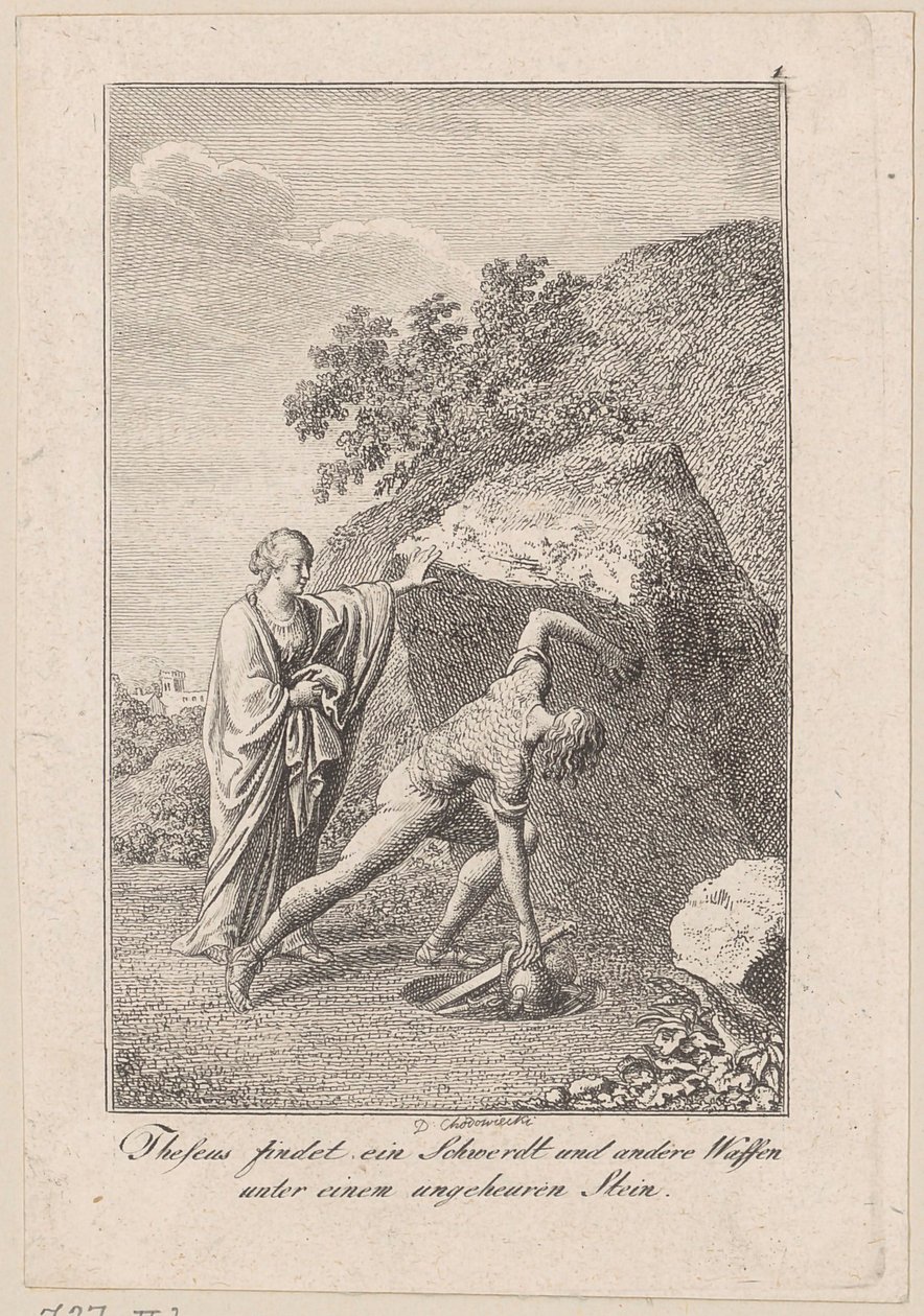 Theseus Finds a Sword and Other Weapons Under a Stone, Plate 1 to Becker