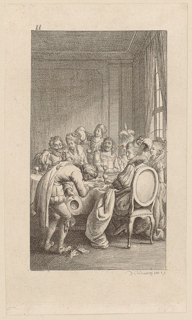Title Copperplate for "Gil Blas of Santillana", Volume 2 by Daniel Nikolaus Chodowiecki