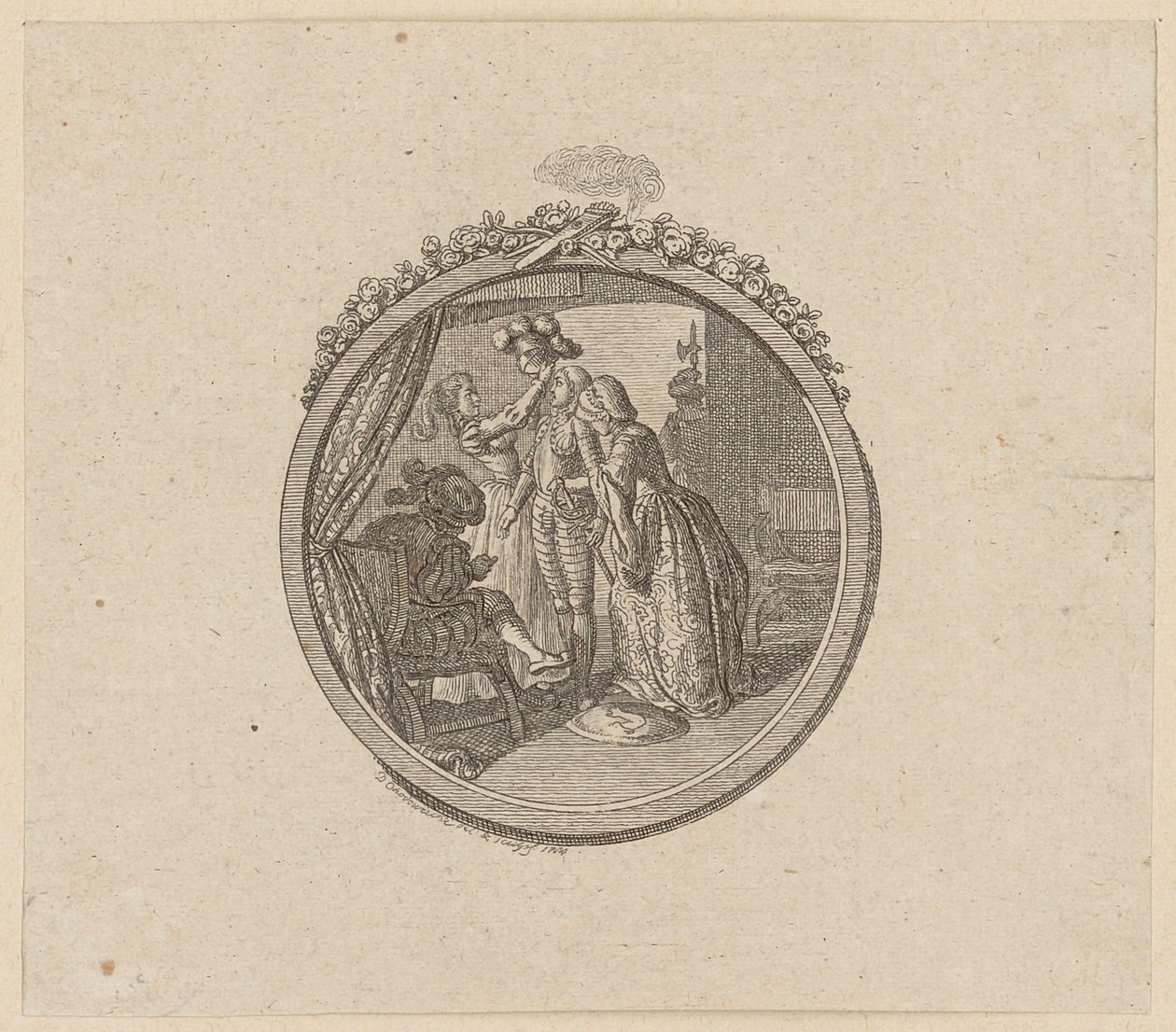 Title Vignette for the Chivalric Romance “Palmerin von Oliva” by Daniel Nikolaus Chodowiecki