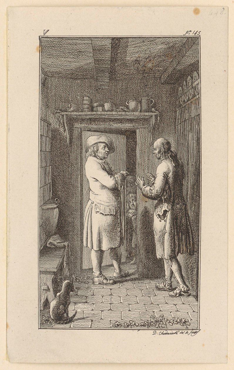 Vogt Opens the Door and Sees the Two Half-Naked Children of the Hypocritical Marx, Who Would Eat at His Sister