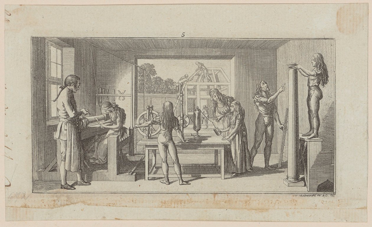 Workshop of a Turner by Daniel Nikolaus Chodowiecki