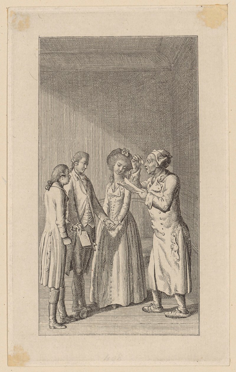 To "Honesty Lasts the Longest, or Infidelity Strikes Its Own Master. A Play in One Act." by Daniel Nikolaus Chodowiecki