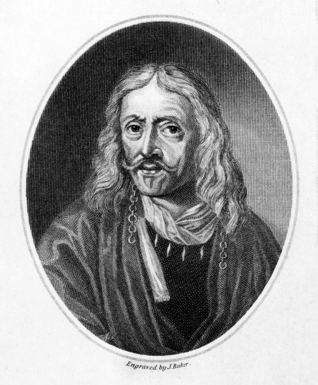 Johannes Hevelius, engraved by J. Baker by Daniel the Younger Schultz