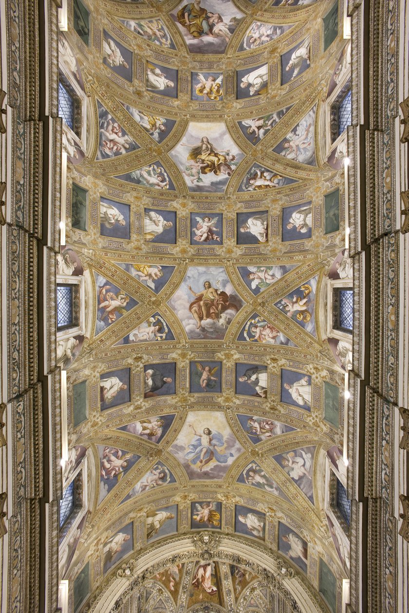 Vault of the central nave, Church of S. Maria Assunta by Daniele Crespi