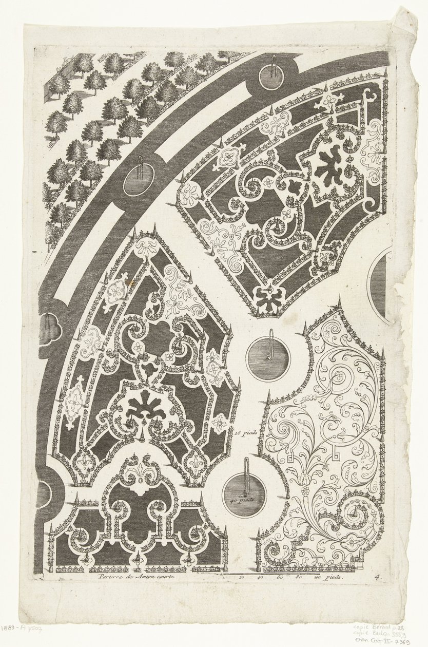 Parterre of Hampton Court by Daniël Marot (I)