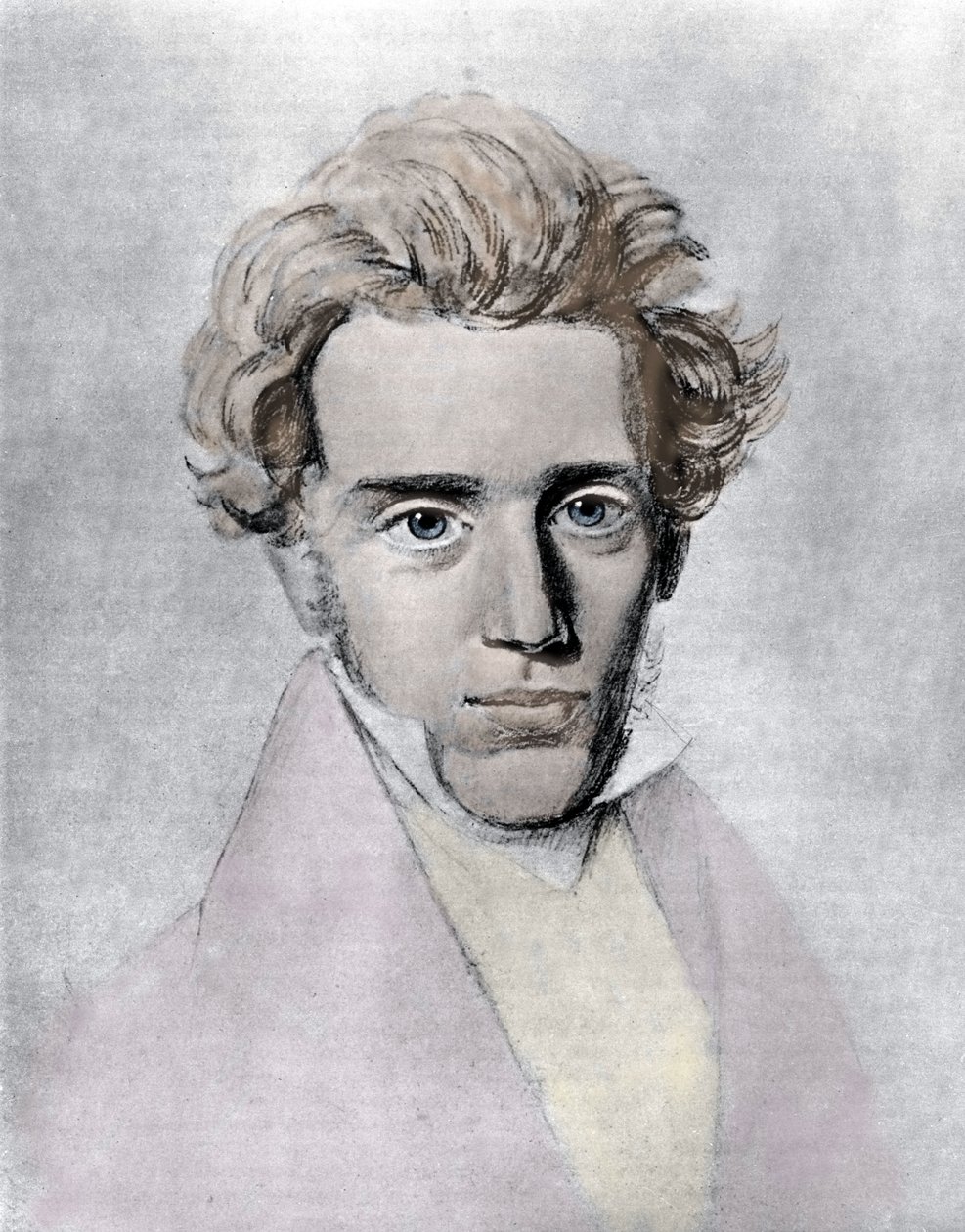 Soren Aabye Kierkegaard, c.1840 by Danish School