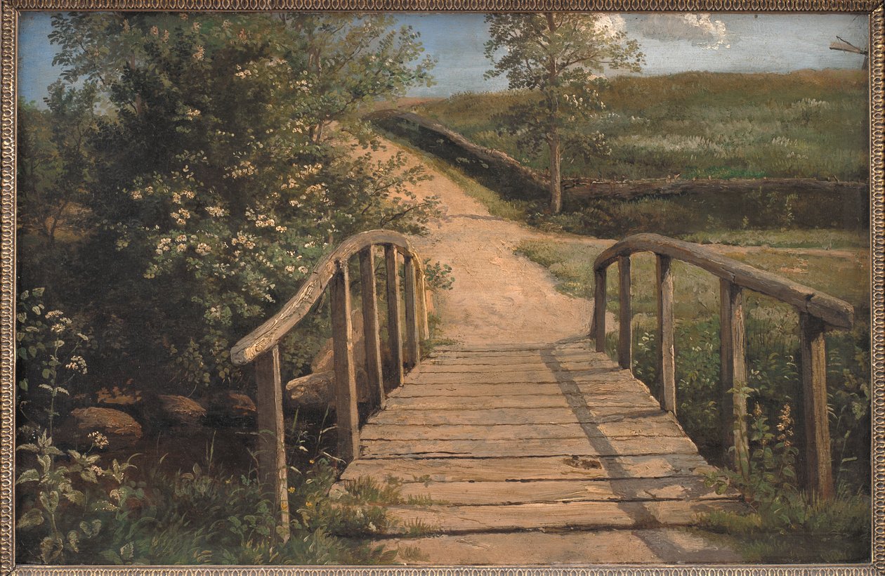 Bridge over a Stream in Assens, Funen by Dankvart Dreyer