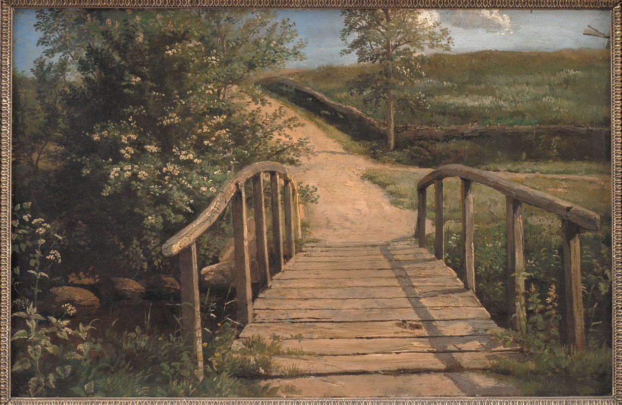 Bridge over a Stream in Assens, Funen by Dankvart Dreyer
