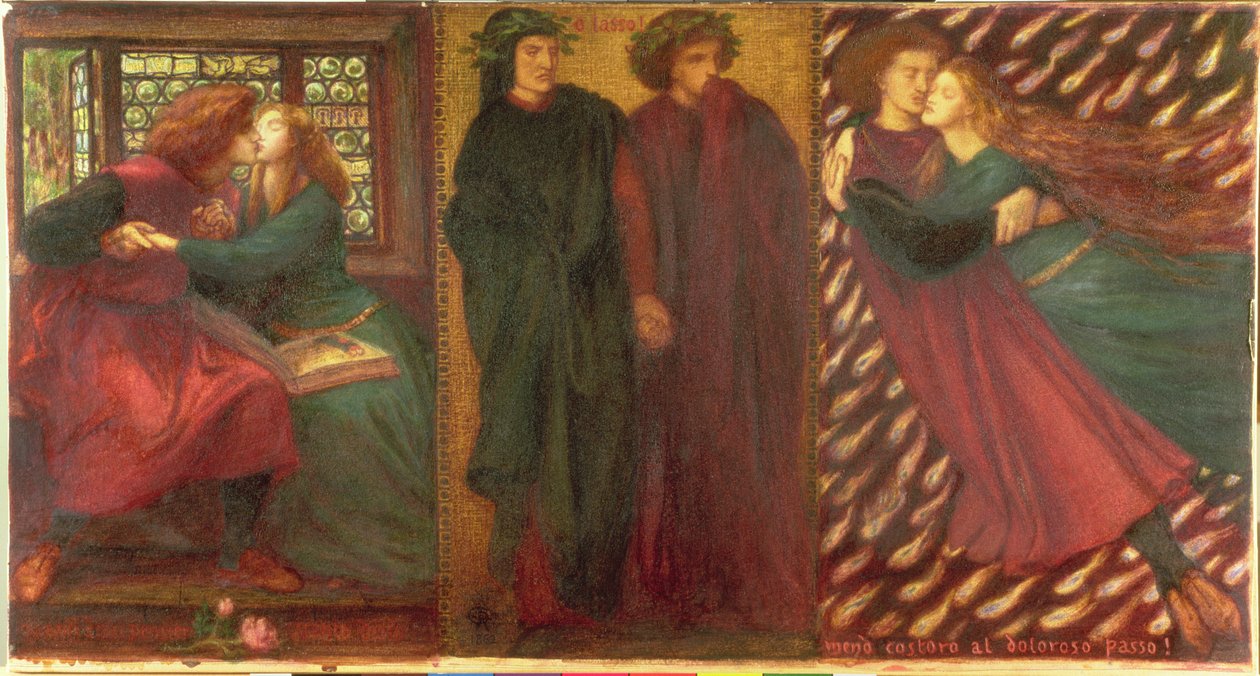 Paolo and Francesca by Dante Gabriel Charles Rossetti