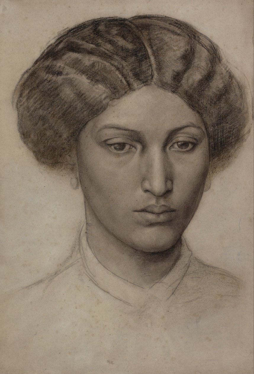 Head of a Young Woman (Mrs. Eaton) by Dante Gabriel Charles Rossetti