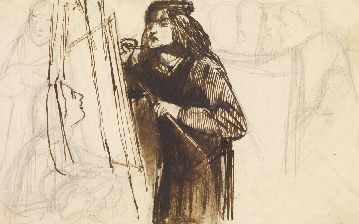A Painter at Work by Dante Gabriel Charles Rossetti