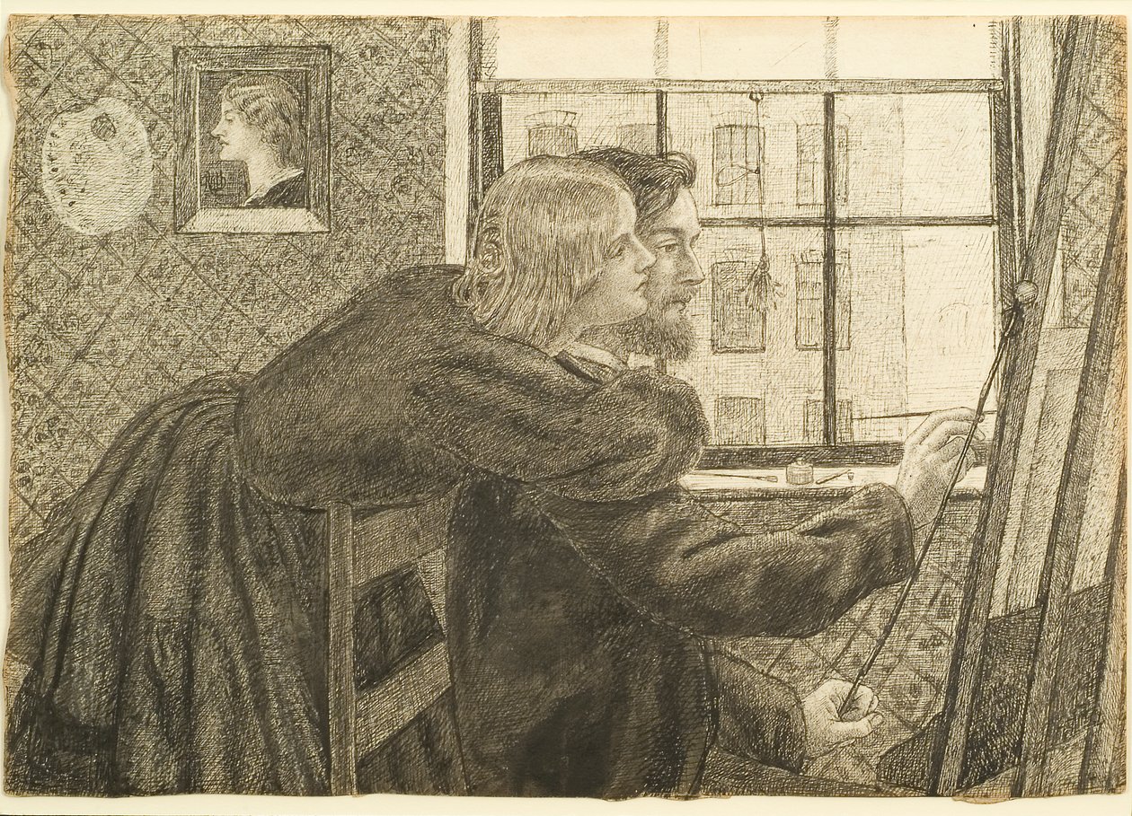 G P Boyce with Fanny Cornforth at Rossetti