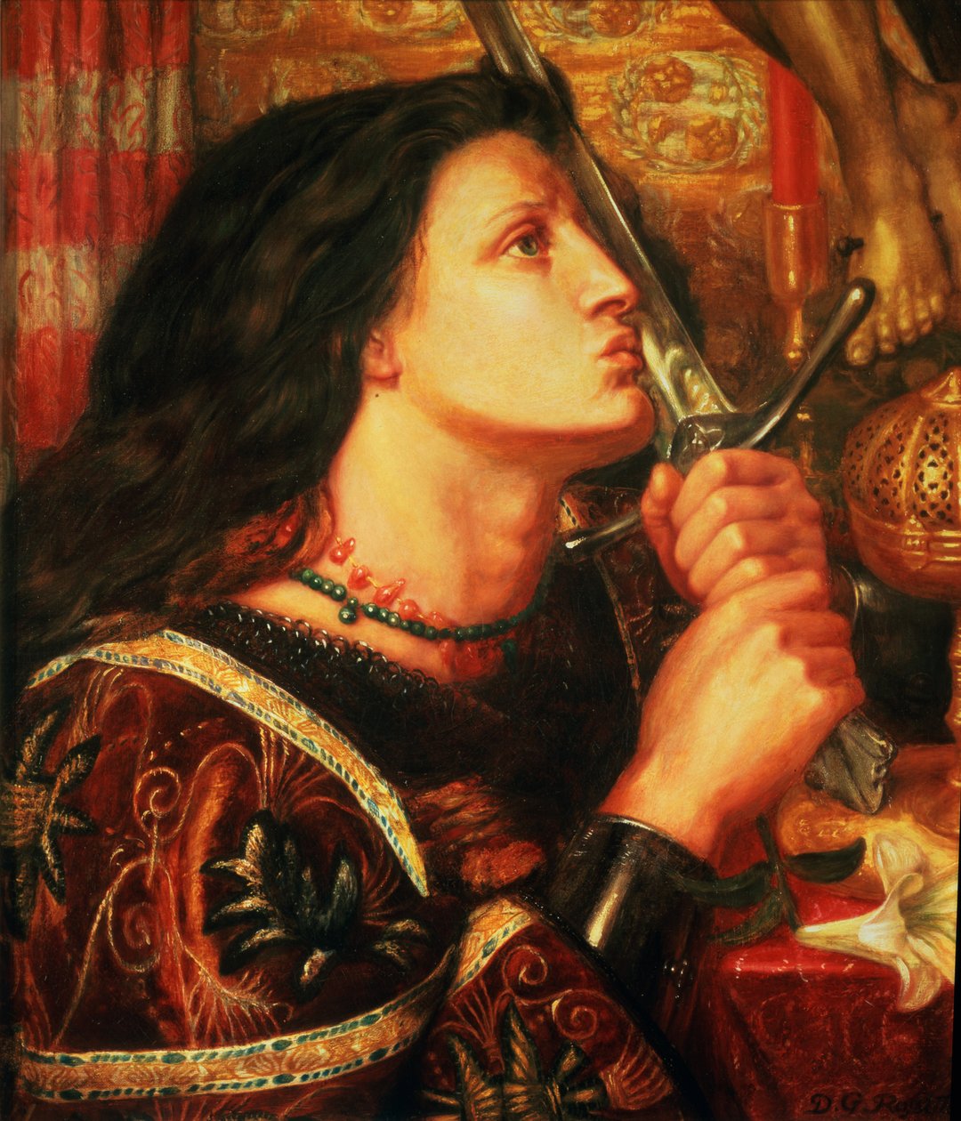 Joan of Arc Kissing the Sword of Deliverance by Dante Gabriel Charles Rossetti