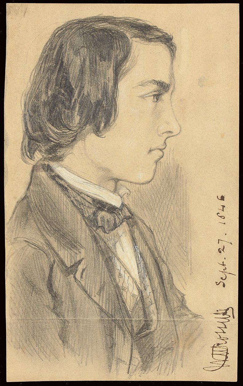 Portrait of William Michael Rossetti by Dante Gabriel Charles Rossetti